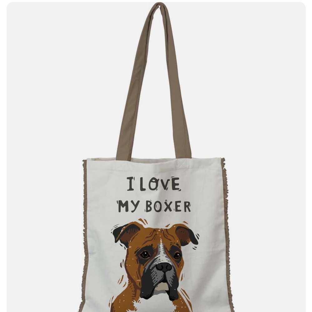 Primitives By Kathy Boxer Dog Tote Bag